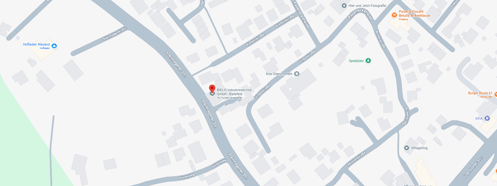 Anfahrtsskizze zur BIELIS Bielefelder Industrie Service GmBH