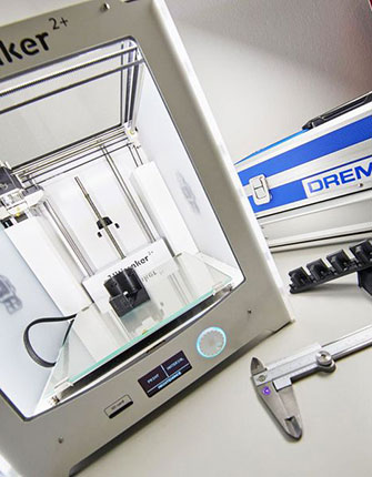 Blick auf einen 3D-Drucker